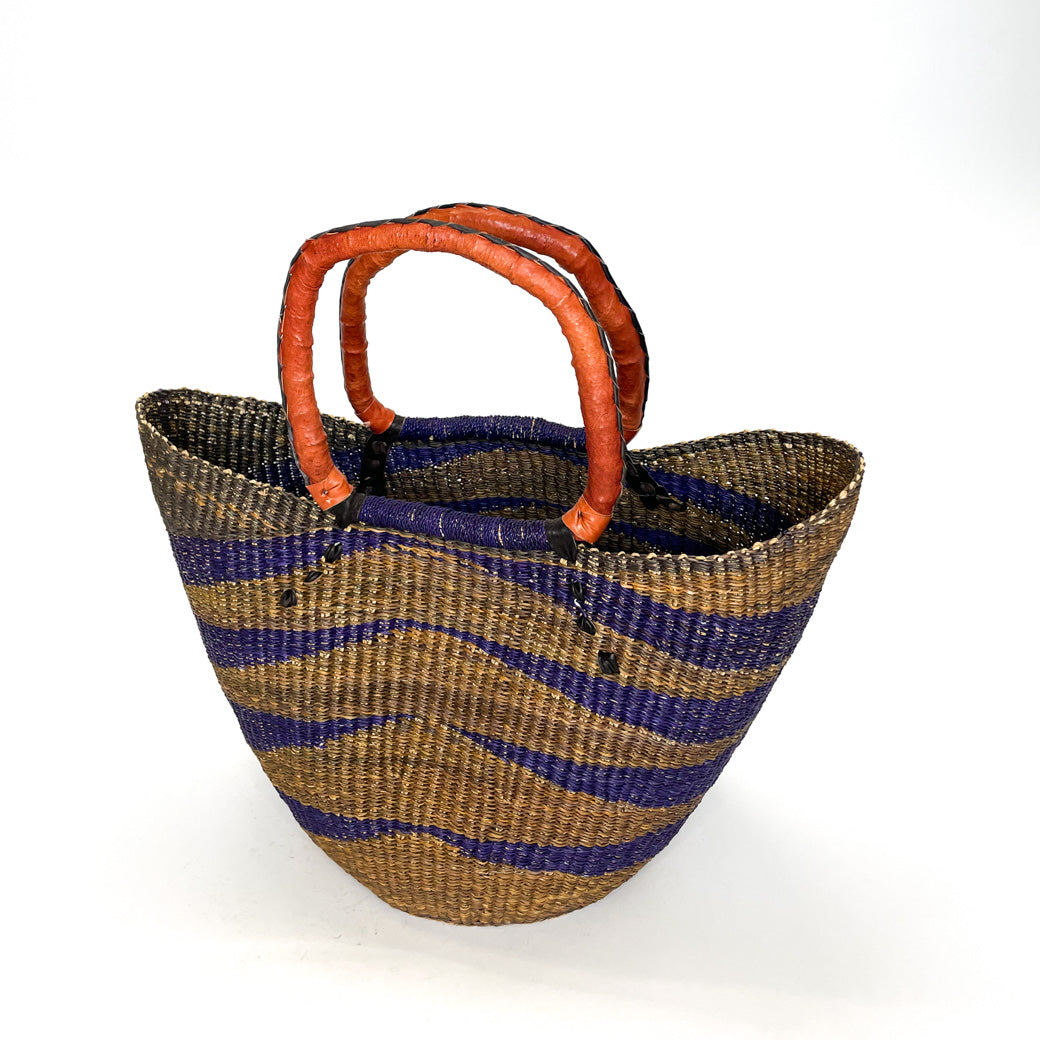 Multicoloured Closed Weave U-shopper Baskets